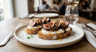 Bruscetta Ziegenkäse (für zwei)